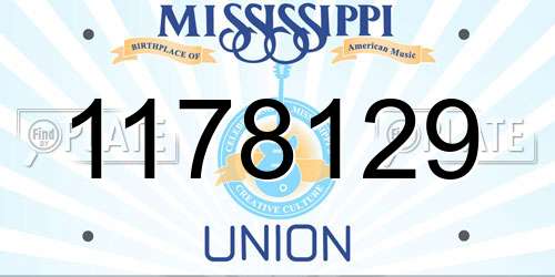 1178129 Mississippi License Plate