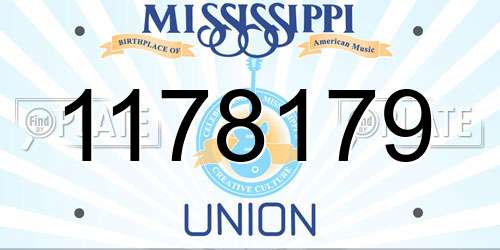 1178179 Mississippi License Plate