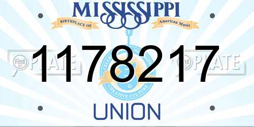 1178217 Mississippi License Plate