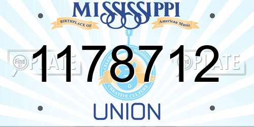 1178712 Mississippi License Plate