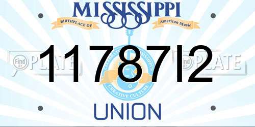 11787I2 Mississippi License Plate