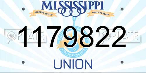 1179822 Mississippi License Plate