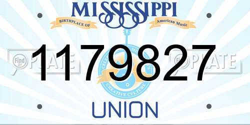 1179827 Mississippi License Plate