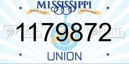 1179872 Mississippi License Plate