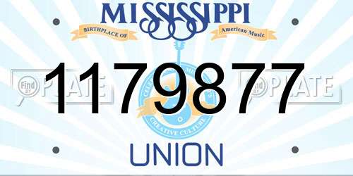 1179877 Mississippi License Plate