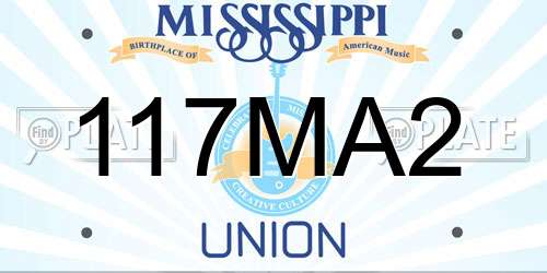 117MA2 Mississippi License Plate