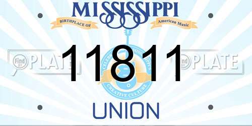11811 Mississippi License Plate