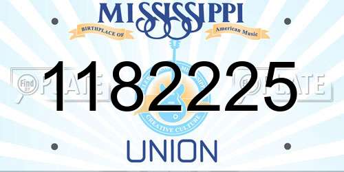 1182225 Mississippi License Plate