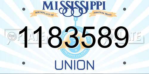 1183589 Mississippi License Plate