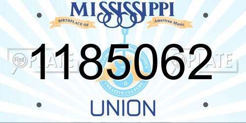 1185062 Mississippi License Plate