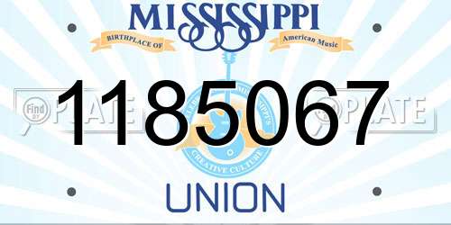 1185067 Mississippi License Plate