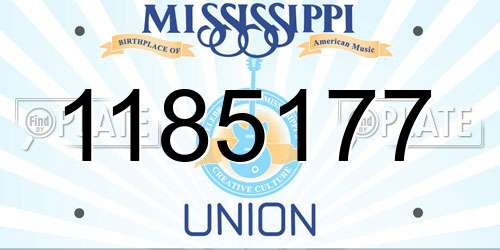 1185177 Mississippi License Plate