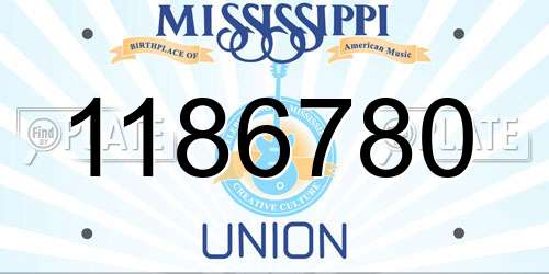 1186780 Mississippi License Plate