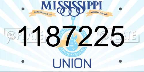 1187225 Mississippi License Plate