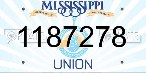 1187278 Mississippi License Plate