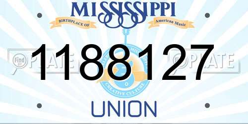 1188127 Mississippi License Plate