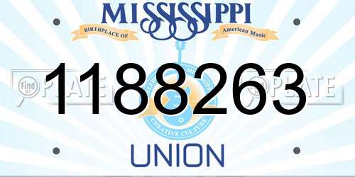 1188263 Mississippi License Plate