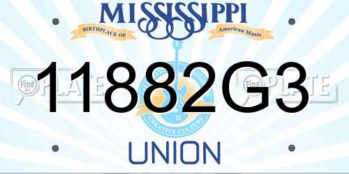 11882G3 Mississippi License Plate