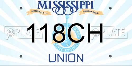 118CH Mississippi License Plate