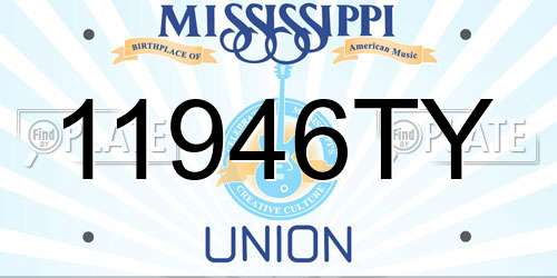 11946TY Mississippi License Plate