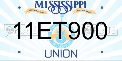 11ET900 Mississippi License Plate