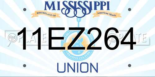 11EZ264 Mississippi License Plate
