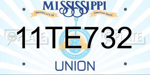 11TE732 Mississippi License Plate