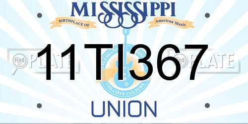 11TI367 Mississippi License Plate