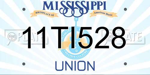 11TI528 Mississippi License Plate