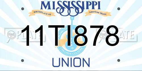 11TI878 Mississippi License Plate