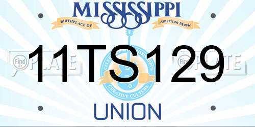 11TS129 Mississippi License Plate