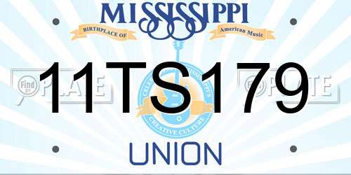 11TS179 Mississippi License Plate