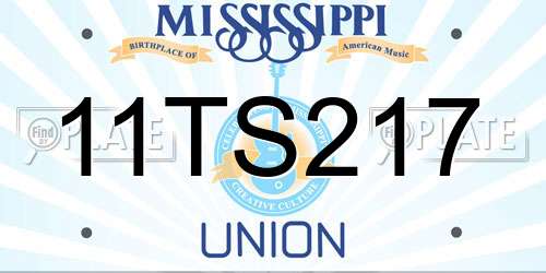 11TS217 Mississippi License Plate