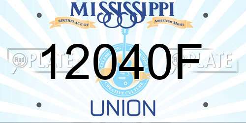 12040F Mississippi License Plate
