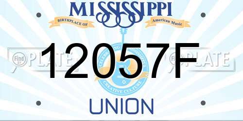 12057F Mississippi License Plate