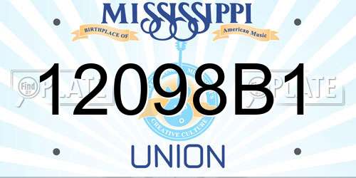 12098B1 Mississippi License Plate