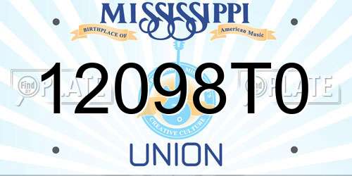 12098T0 Mississippi License Plate