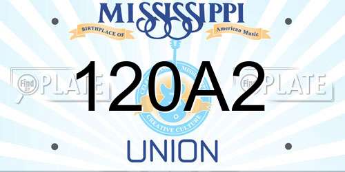 120A2 Mississippi License Plate