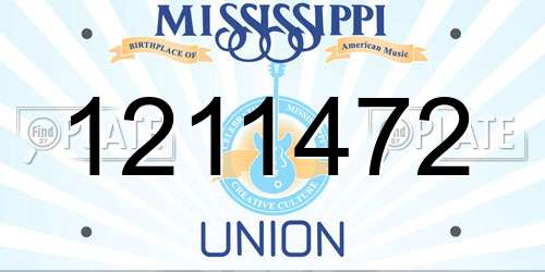 1211472 Mississippi License Plate