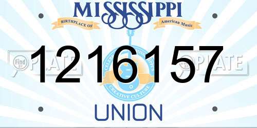 1216157 Mississippi License Plate