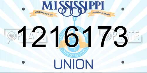 1216173 Mississippi License Plate