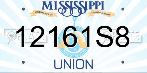 12161S8 Mississippi License Plate