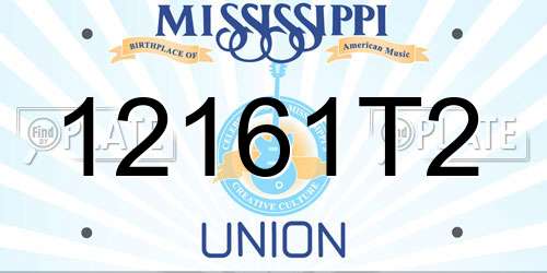 12161T2 Mississippi License Plate