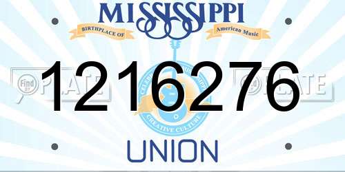 1216276 Mississippi License Plate