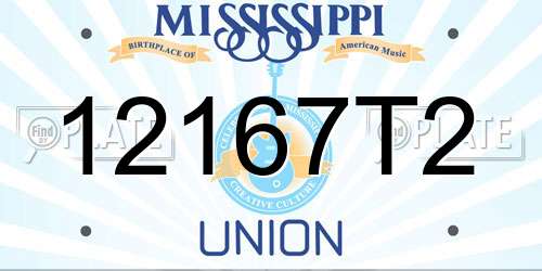 12167T2 Mississippi License Plate