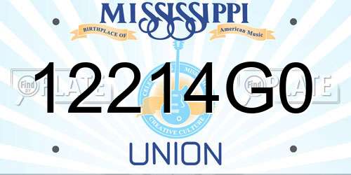 12214G0 Mississippi License Plate