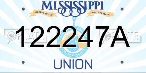122247A Mississippi License Plate