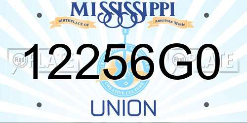 12256G0 Mississippi License Plate