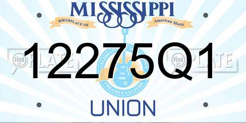 12275Q1 Mississippi License Plate