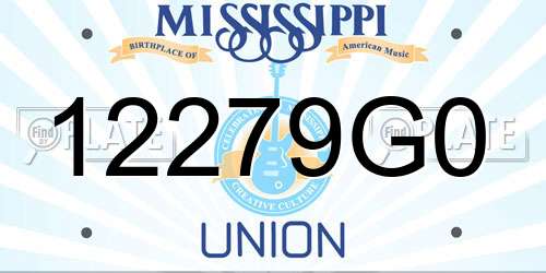 12279G0 Mississippi License Plate